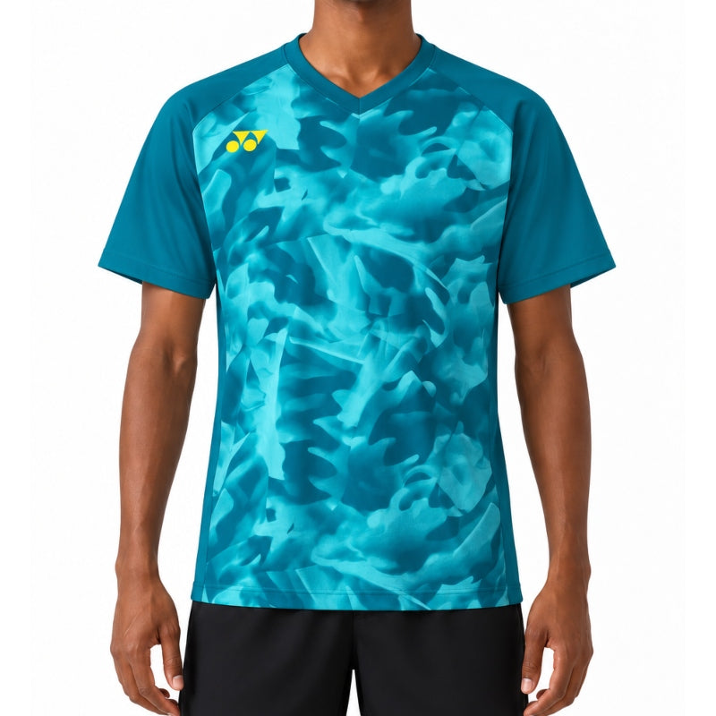 Yonex Crew Neck Shirt Blue Green Men's T Shirt