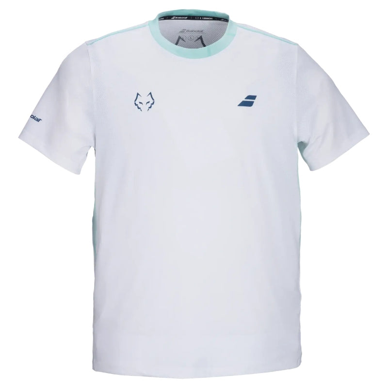 Tricou de tenis pentru bărbați Babolat Crew Neck Tee Juan Lebron White