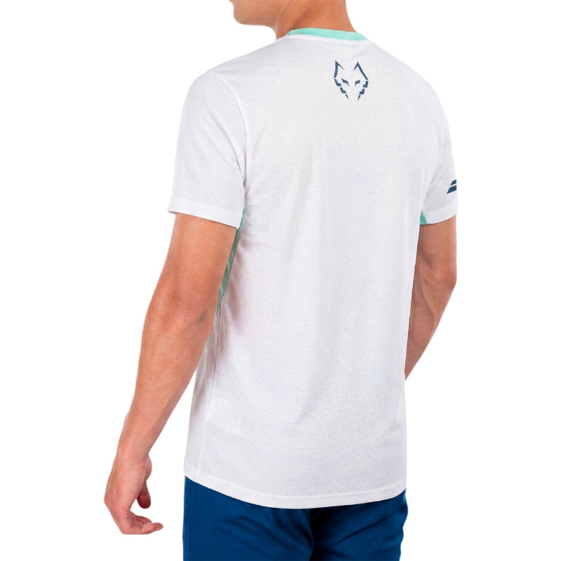 Tricou de tenis pentru bărbați Babolat Crew Neck Tee Juan Lebron White