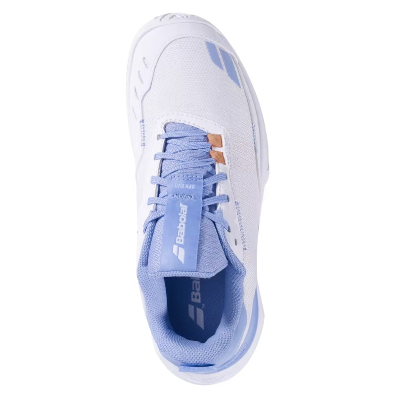 Pantofi sport de damă Babolat SFX EVO AC Women White/Forever Blue