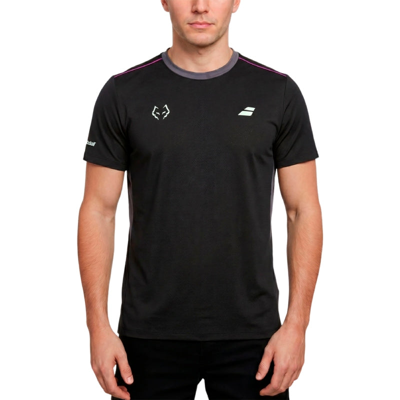 Tricou bărbătesc de tenis Babolat Crew Neck Tee Juan Lebron Black