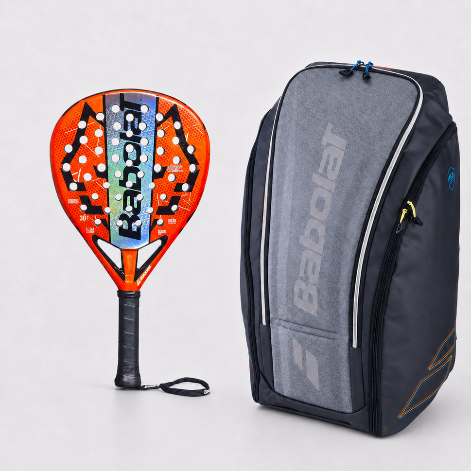 Babolat Viper Soft Juan Lebron 3.0 Padel Racket and RH Perf Black Padel Bag