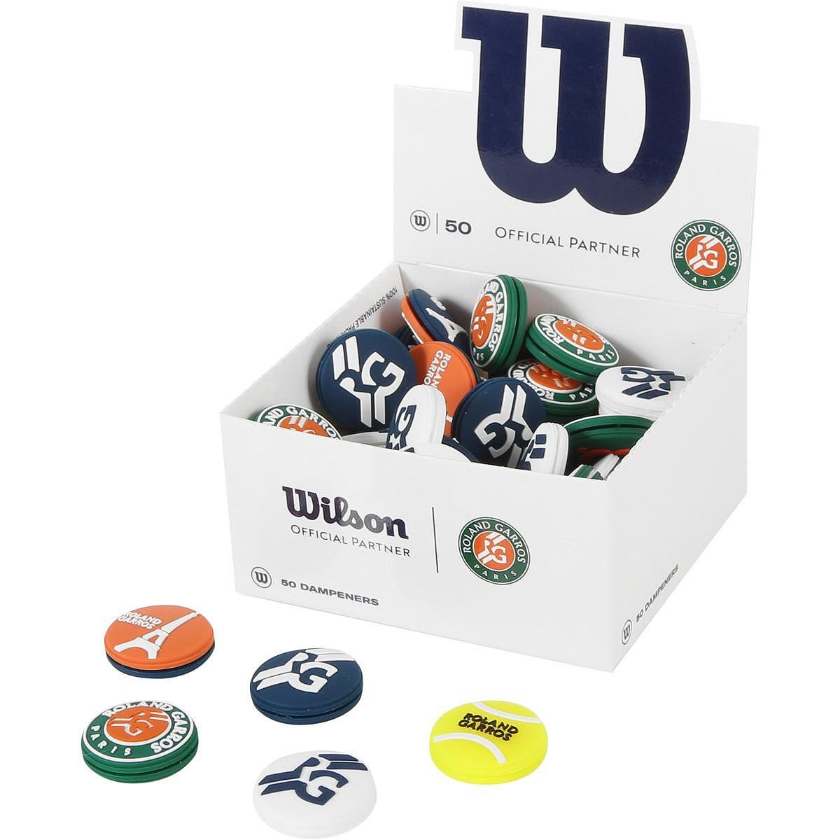 Антивибратор от кутия Wilson Roland Garros за тенис ракети Wilson, стилен аксесоар за контрол и комфорт
