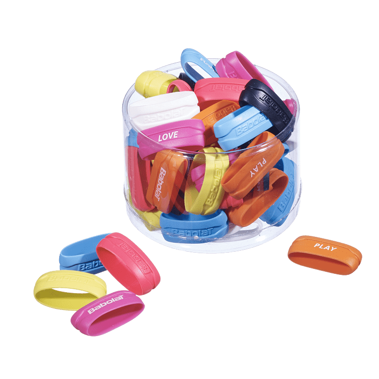 Babolat colored silicone rings, 60 pcs., for padel and tennis rackets, stylish and comfortable