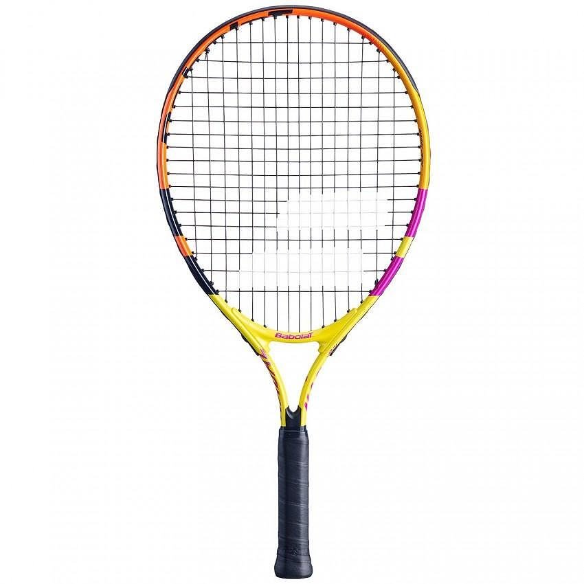 Babolat Nadal Junior 21 S CV tennis racket for children 5-6 years old, lightweight and comfortable for young tennis talents.