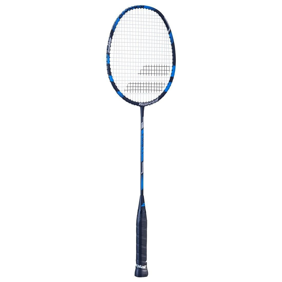 Бадминтон ракета Babolat FIRST I Dark Blue (наплетена) – лека и маневрена за начинаещи играчи, алуминий/графит.