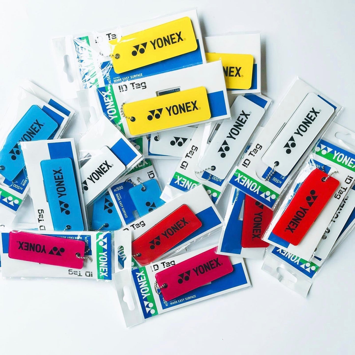 YONEX ID TAG name badge - white double-sided Yonex badge with space for the competitor's name and information
