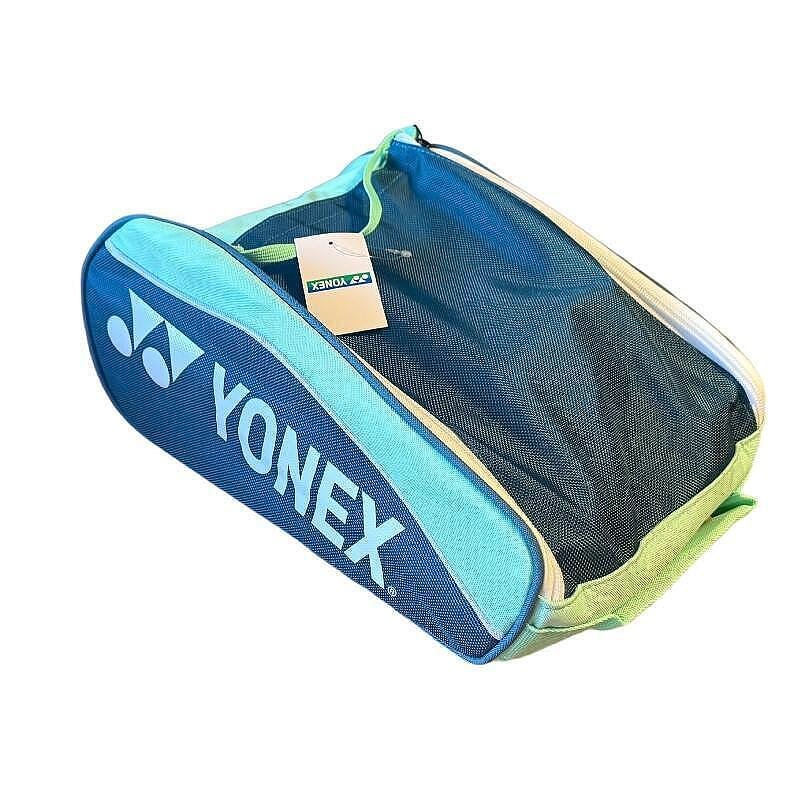 Чанта за маратонки Yonex Sports Shoe Bag Petrol/Mint - цип, 36x24x16 см, 100% полиестър, тенис сакове