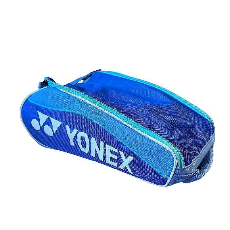 Чанта за маратонки Yonex Sports Shoe Bag Blast Blue/Turquoise - компактна чантичка за съхранение с цип, 36x24x16 см, 100% полиестър