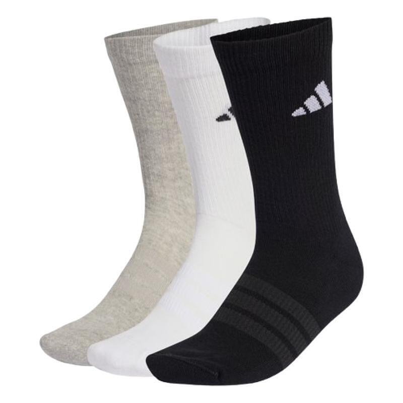 Adidas CRW Multicolor x3 Socks - Set of 3 pairs of adidas Crew socks KC9624 in gray, white and black