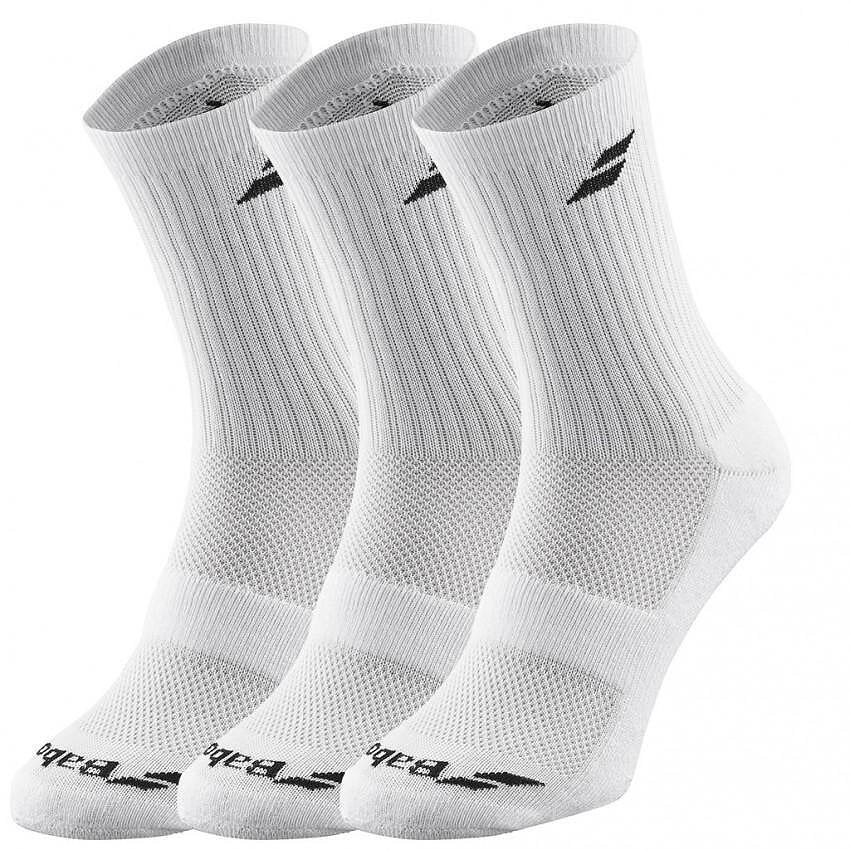 Babolat 3 pairs - white socks, long technical socks for comfort and breathability in 3 pairs