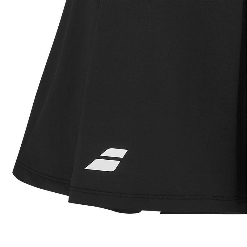 Дамска пола Babolat PADEL SKIRT - black, елегантна черна пола за падел с плисета и вграден къс клин