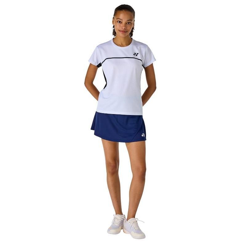 Women's Yonex 26194 Skirt (with shorts) Dark Navy – sporty tennis skirt in dark navy with built-in shorts for comfort