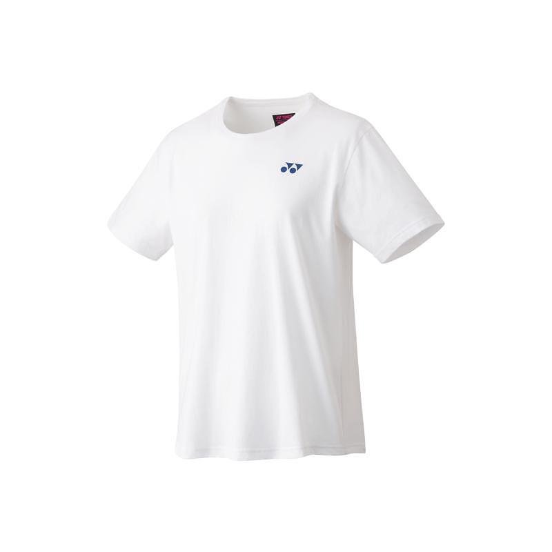 Yonex women's T-shirt 2023 white, 100% cotton, comfortable tennis apparel for tennis and padel, sizes S-XL