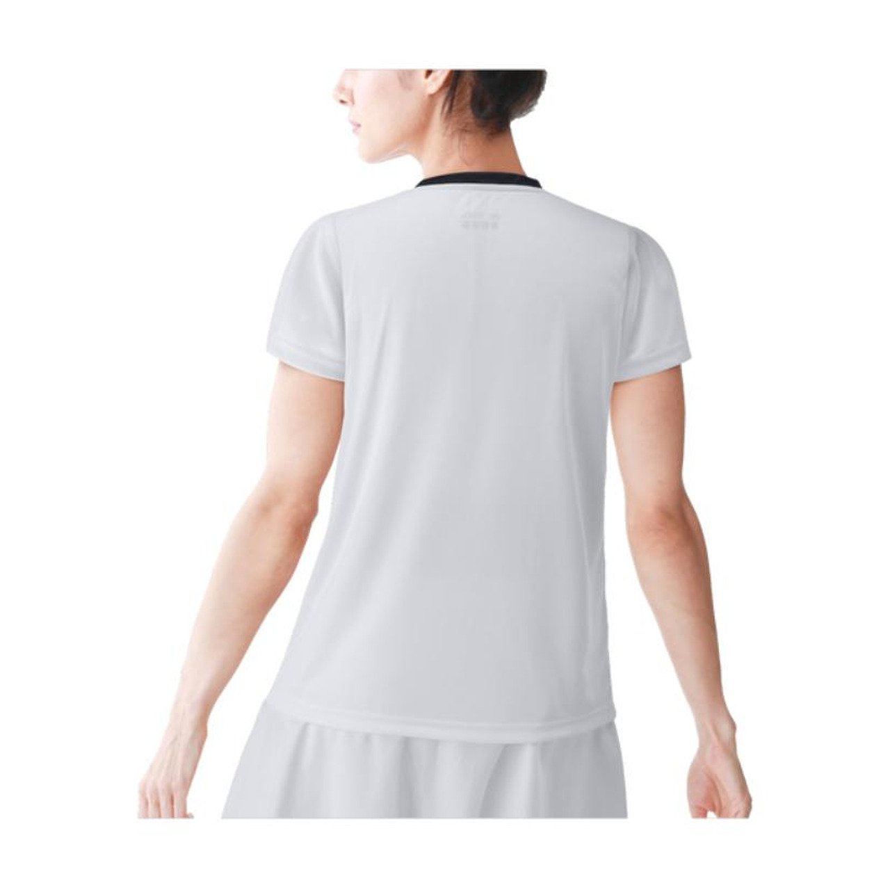 Women's Yonex 2024 T-shirt in white and blue, with a crew neck and sporty design, Yonex