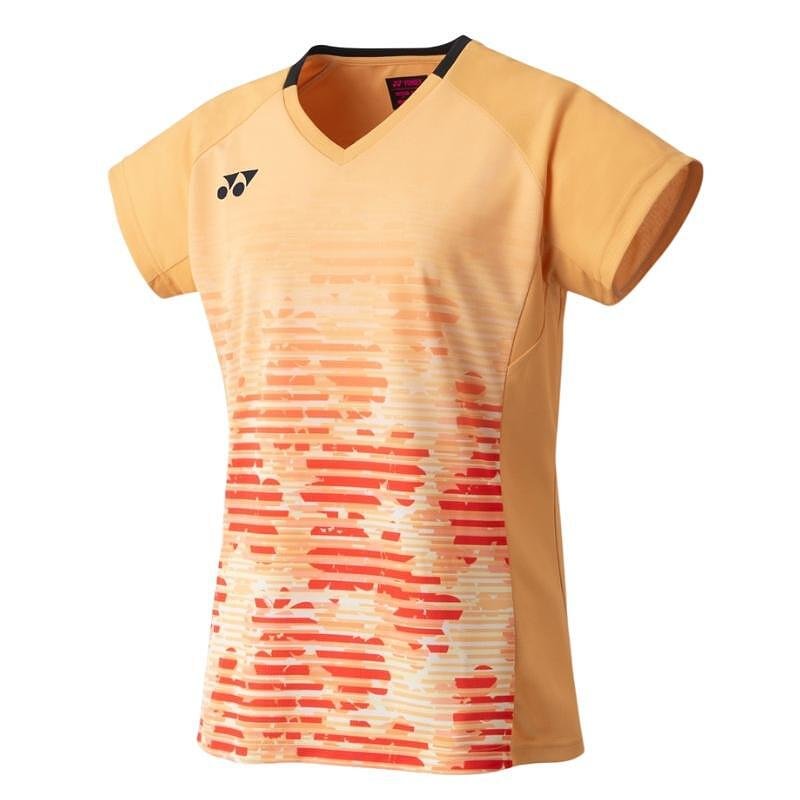 Women's Yonex 20703 Saffron T-shirt for badminton and tennis, a lightweight, breathable, quick-drying sports T-shirt