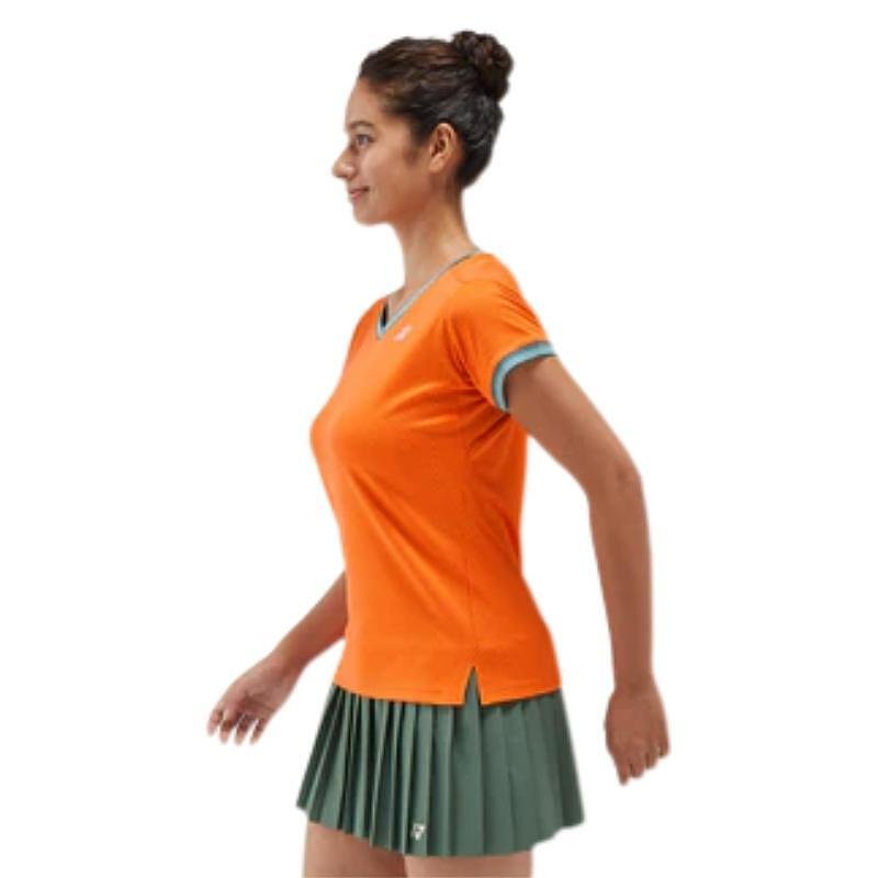 Women's Yonex 20758 Bright Orange Roland Garros T-shirt - orange sports T-shirt for comfort and style on the court