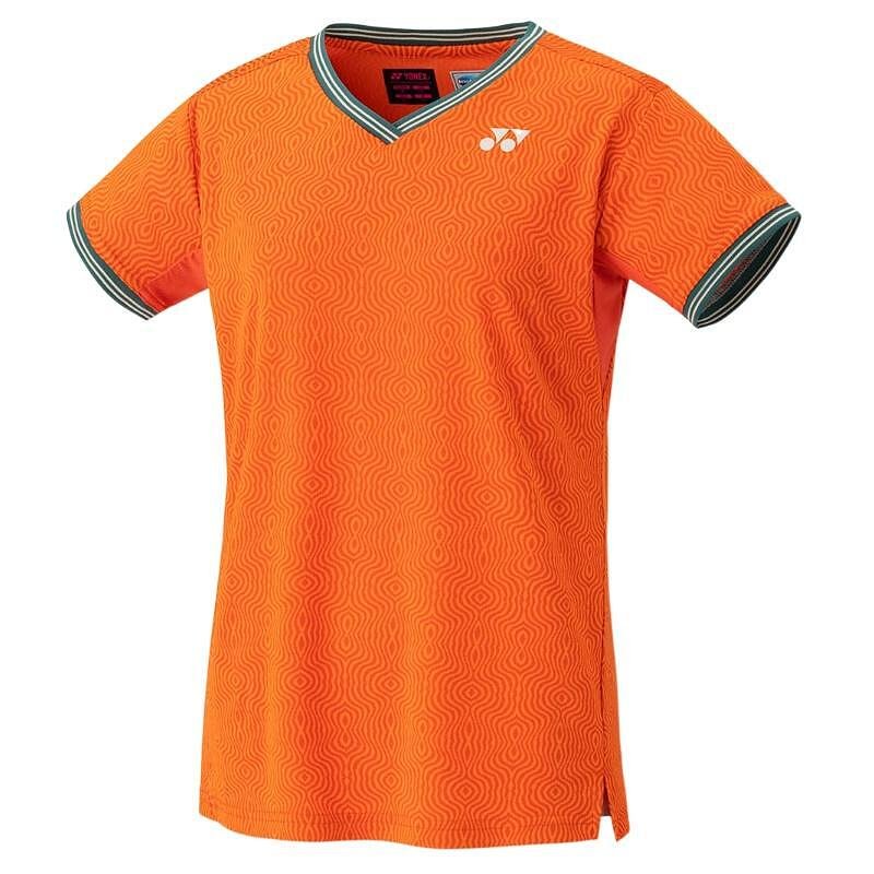 Women's Yonex 20758 Bright Orange Roland Garros T-shirt – sports comfort and style. yonex, tennis gear, tennis rackets