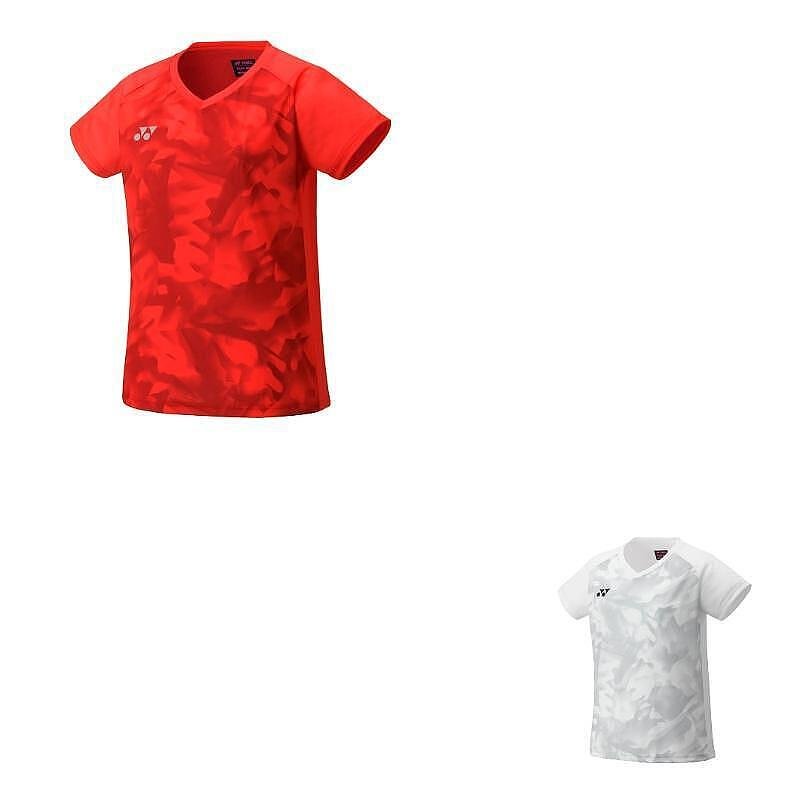 Women's Yonex CREW NECK SHIRT Pearl Red, sporty Yonex shirt with UV protection and quick-drying fabric