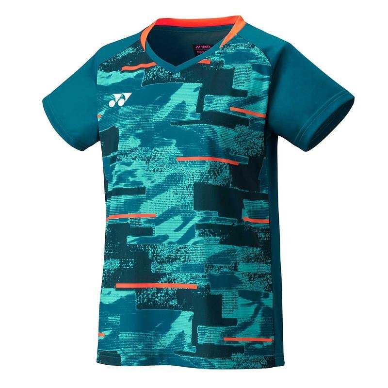 Women’s Yonex Crew Neck Shirt CLUB TEAM Blue Green – Yonex sports tennis shirt, tennis gear
