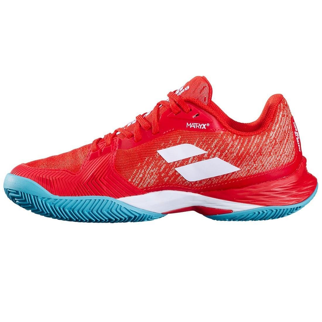 Дамски маратонки Babolat JET MACH 3 CLAY - fiesta red, леки и стабилни тенис маратонки за клей