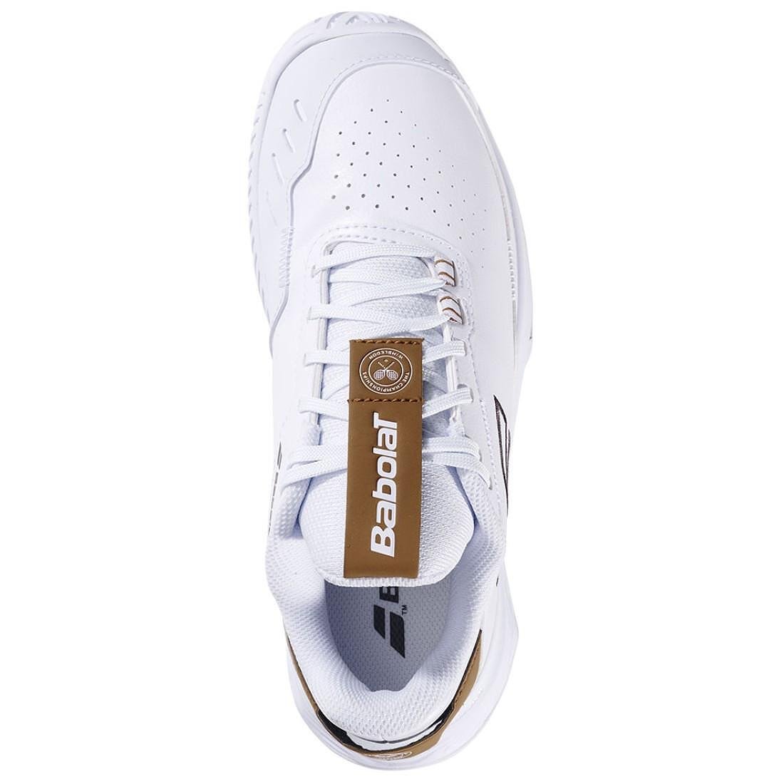Women's sneakers Babolat SFX EVO ALL COURT WIMBLEDON - white, after dark for comfort and stability on all courts.
