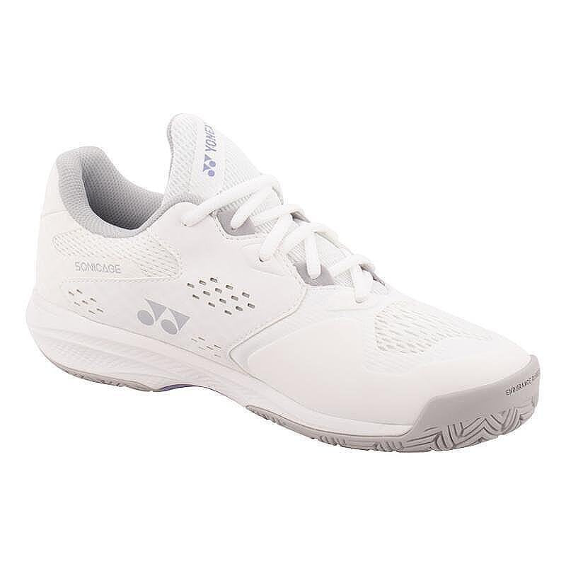 Women's Yonex PC SONICAGE WH/GR tennis shoes, white, with POWER CUSHION+ for comfort and stability