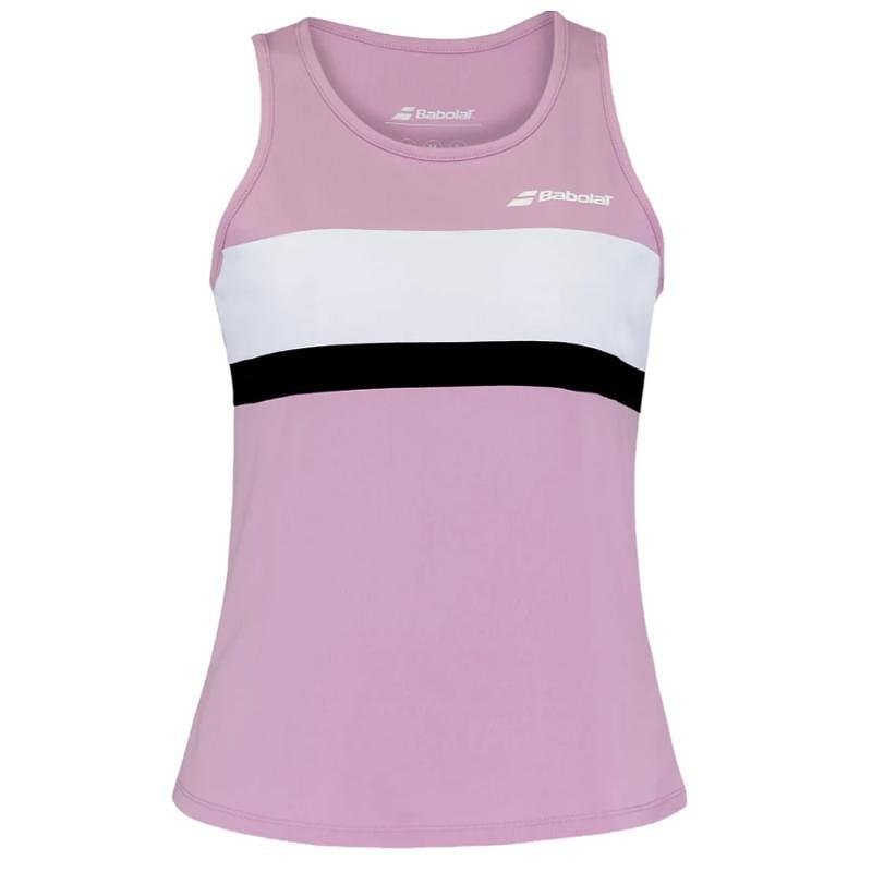 Дамски потник Babolat PADEL TANK - lilac shiffon за падел, дишащ и удобен спортен топ за активна игра