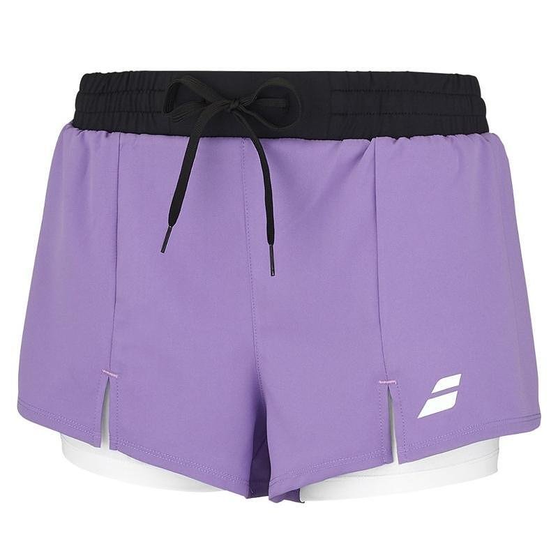 Дамски шорти Babolat PADEL SHORT - english lavender за падел, комфорт и свобода на движение с вграден клин