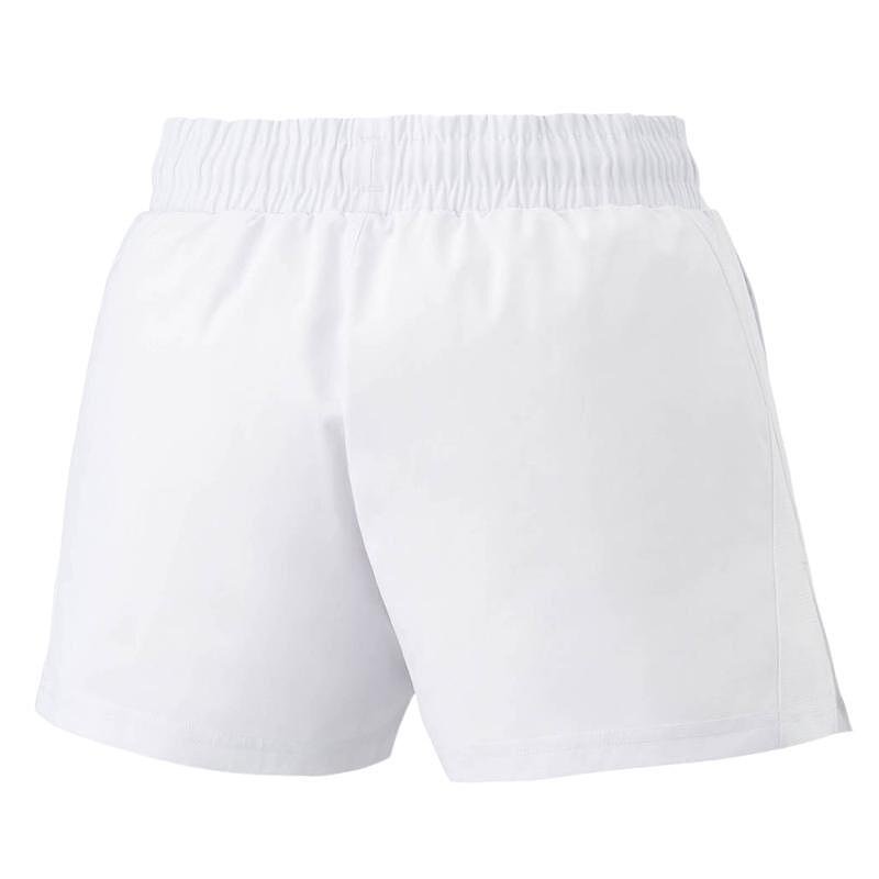 Дамски шорти Yonex YW0047 White – бели спортни шорти за бадминтон и тенис с вграден вътрешен клин