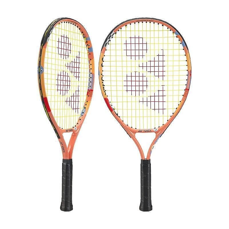 Yonex Junior 21 Coral Orange tennis racket for children, a lightweight and comfortable tennis racket for beginner players
