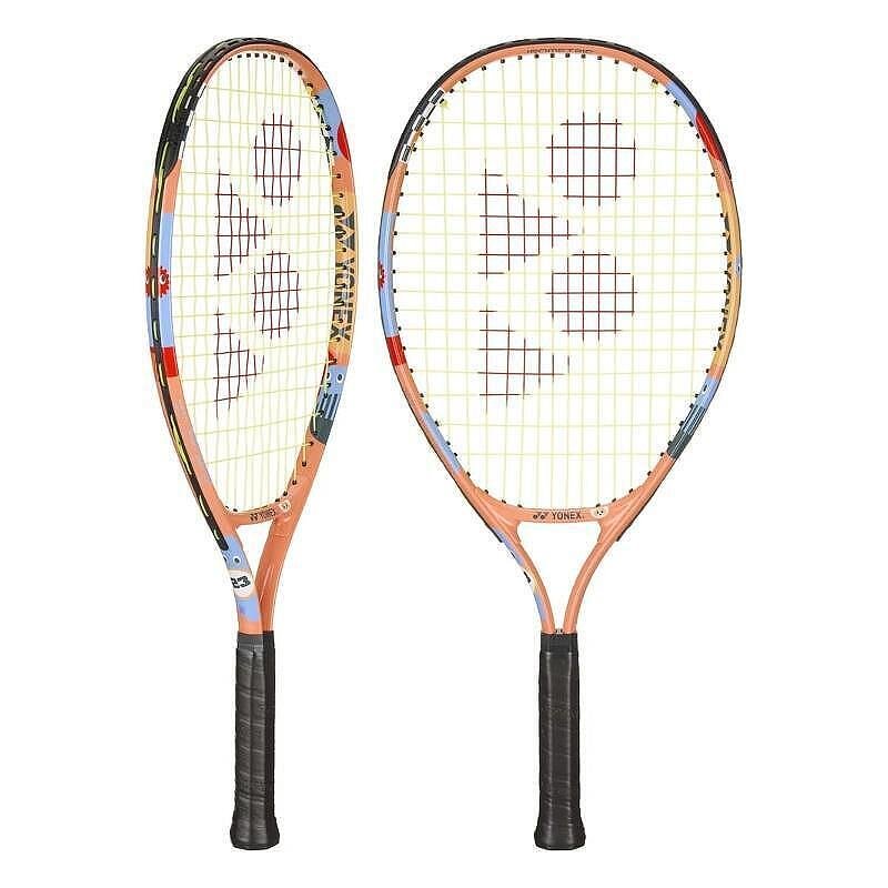 Yonex Junior 23 Coral Orange tennis racket for children 6-8 years old, lightweight and comfortable for control on the court