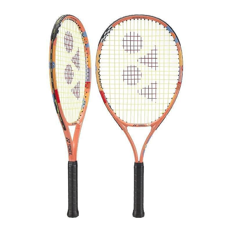 Yonex Junior 25 Coral Orange tennis racket for children 8-10 years old, lightweight aluminum racket with cover and control