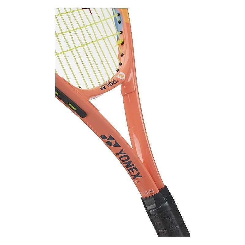 Yonex Junior 25 Coral Orange tennis racket for children 8-10 years old, lightweight, controllable, and comfortable, with cover