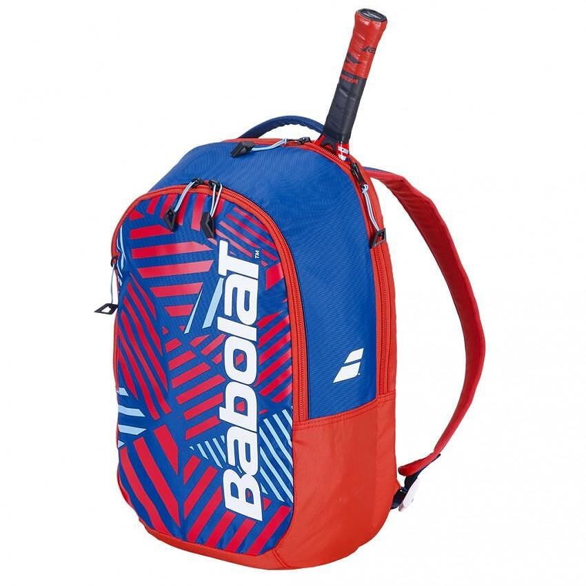 Rucsac Babolat Kids 3Gen Blue/Red - rucsac de tenis pentru copii cu compartiment pentru rachetă, ideal pentru teren și vacanță