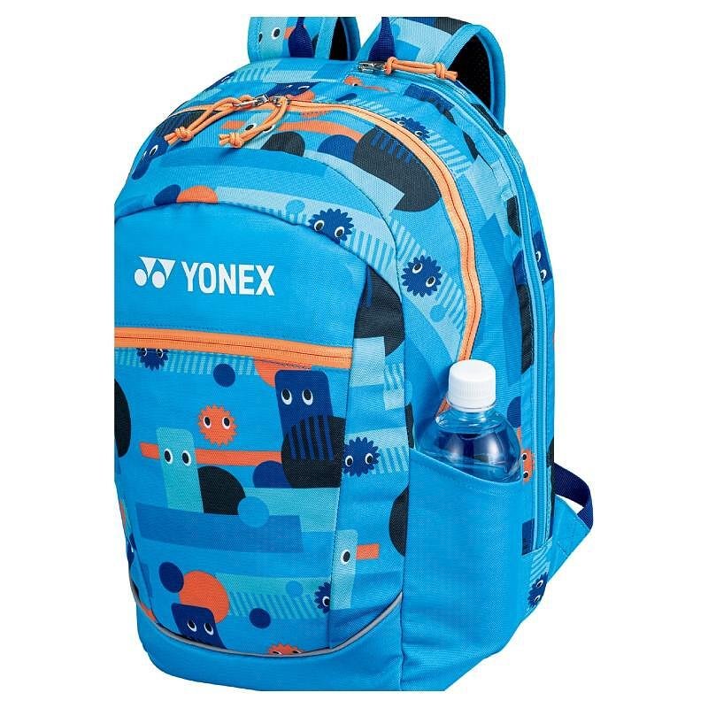 Rucsac pentru copii Yonex 15L Ocean Blue, rucsac compact de tenis cu buzunar pentru sticlă și elemente reflectorizante