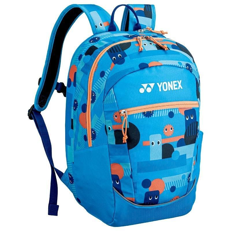 Rucsac pentru copii Yonex 15L Ocean Blue, rucsac compact de tenis cu elemente reflectorizante, fermoare YKK și buzunar pentru sticlă.