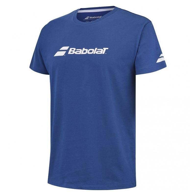 Babolat EXERCISE TEE Kids' T-Shirt - dark blue for training and matches, comfortable sports T-shirt with cotton and polyester