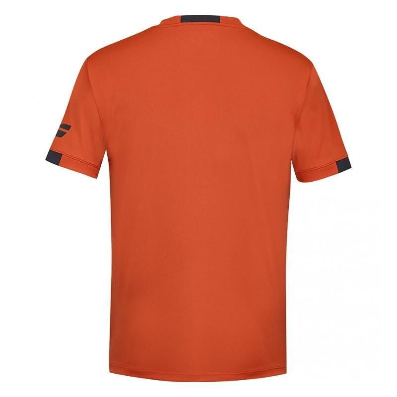 Tricou pentru copii Babolat PLAY CREW NECK TEE 2024 - fiesta red, cu design sport, ideal pentru tenis și echipament de tenis