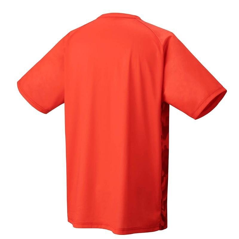 Tricou de copii Yonex cu guler rotund Pearl Red pentru tenis și padel, ușor, cu protecție UV și material cu uscare rapidă