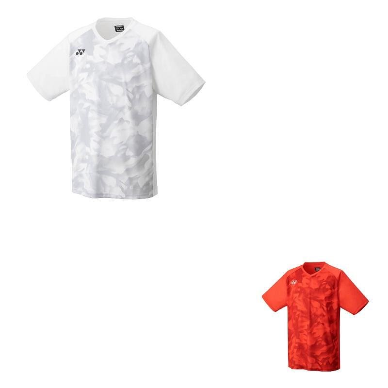Tricou de copii Yonex cu guler rotund Pearl Red, echipament de tenis ușor și cu uscare rapidă, cu protecție UV