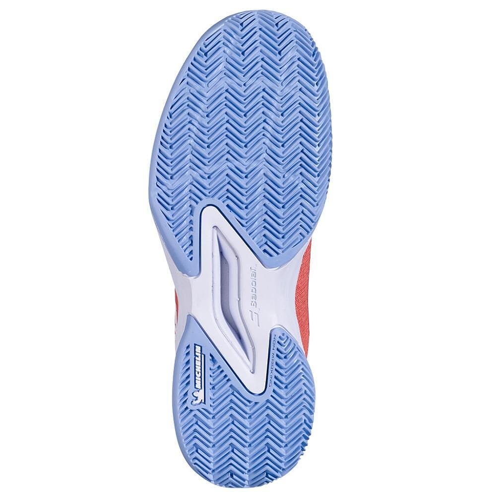 Детски маратонки Babolat JET MACH 3 JNR CLAY MELON за тенис, леки и стабилни обувки за млади играчи