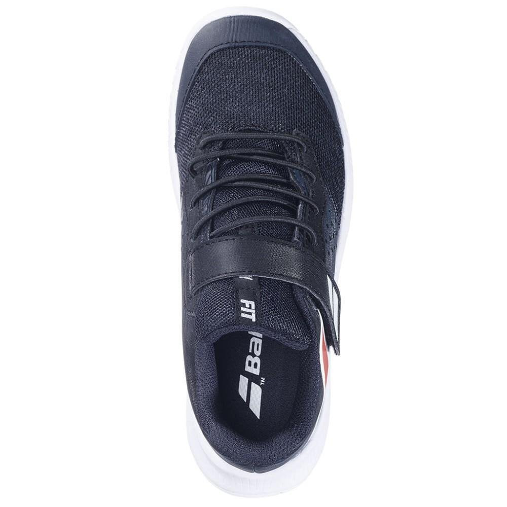 Детски маратонки Babolat PULSION AC KID BLACK / FIESTA RED – леки тенис обувки за деца