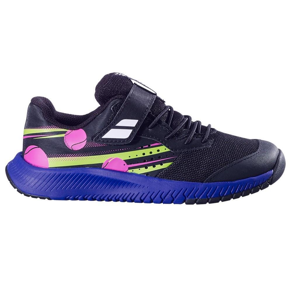 Детски маратонки Babolat PULSION KID AC BOY - black, dark blue за тенис и ежедневна игра