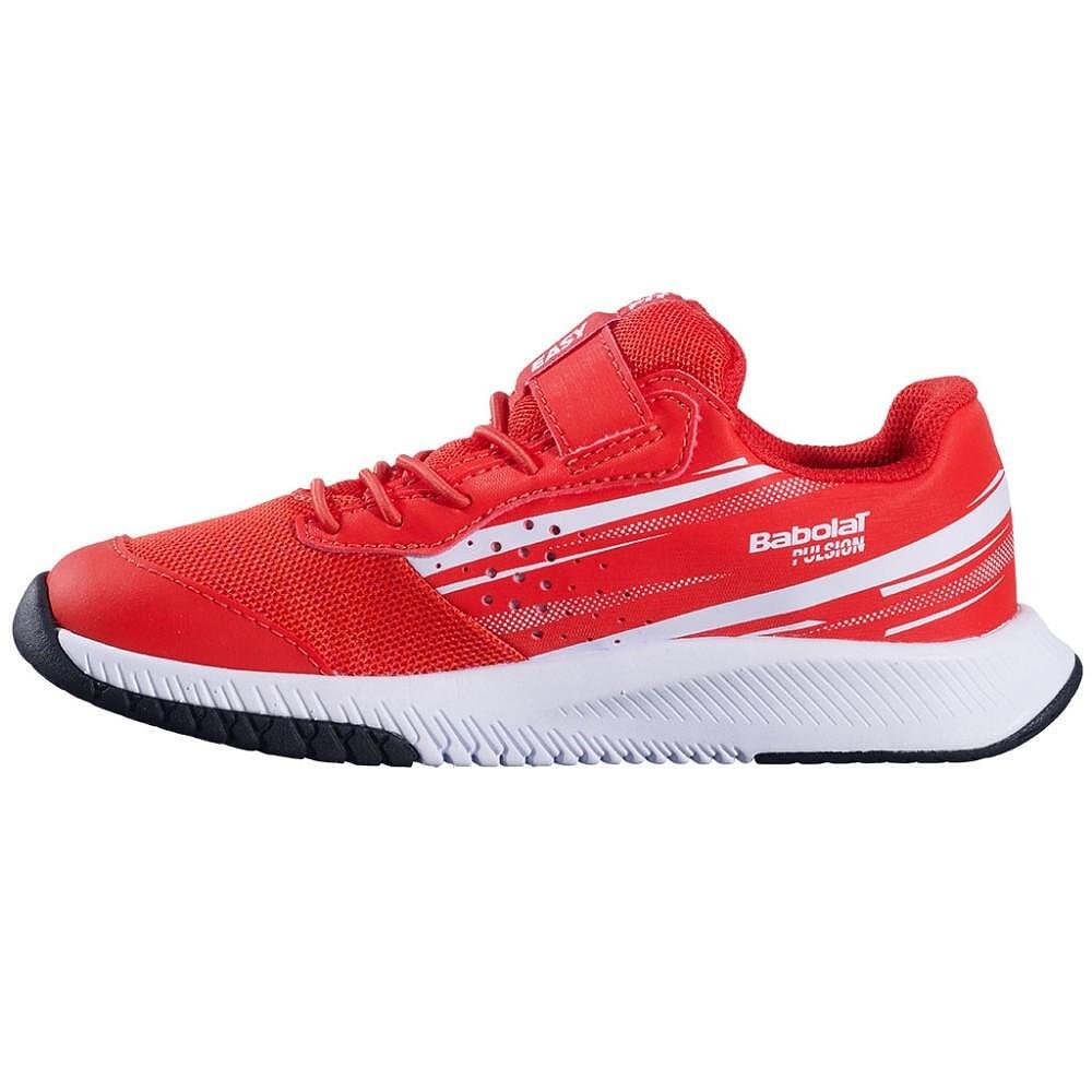 Детски маратонки Babolat PULSION KID AC CHERRY TOMATO / WHITE, леки и удобни тенис маратонки за деца.