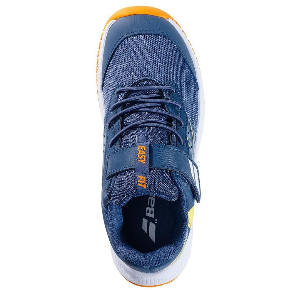 Детски маратонки Babolat PULSION KID ALL COURT BOY - blue, yellow за тенис и all courts