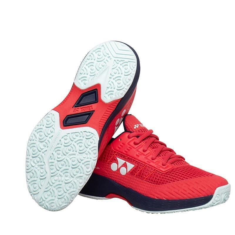 Детски маратонки Yonex PC AD-ACCEL CL Sunset Red за клей, леки и стабилни тенис обувки Yonex