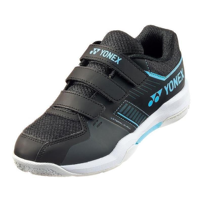 Детски маратонки Yonex PC STRIDER FLOW Belt Black/Blue, черни и сини, стабилни и удобни за активни деца