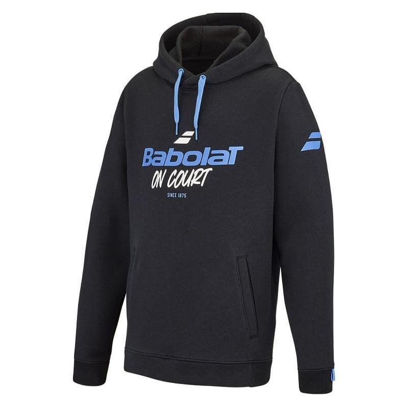 Kids' sweatshirt Babolat EXERCISE HOOD SWEET - black, black model for comfort and movement