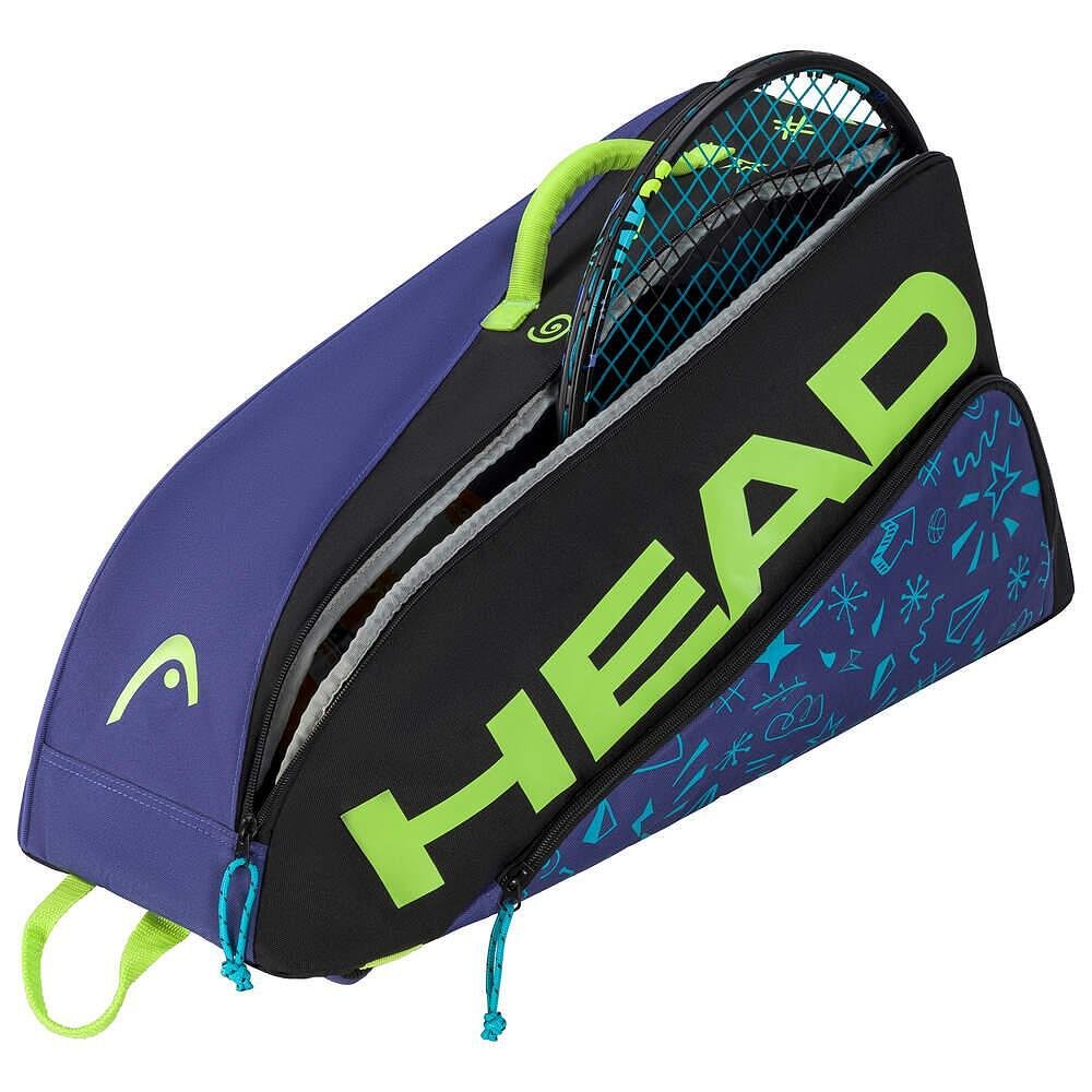 Geantă de tenis pentru copii HEAD Jr. Tour Monster pentru rachete, geantă de tenis ușoară și practică, cu design monstruos